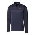 thumbnail image 2 of Men's Cutter & Buck Navy Auburn Tigers Traverse Stripe Quarter-Zip Pullover Top, 2 of 3