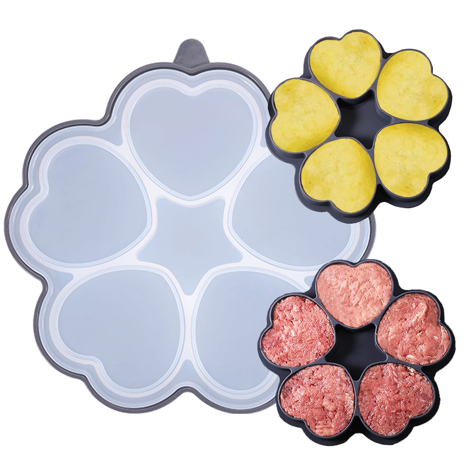 Burger Press Freezer Container, iPstyle Meat Beef Veggie Hamburger Patty Mold