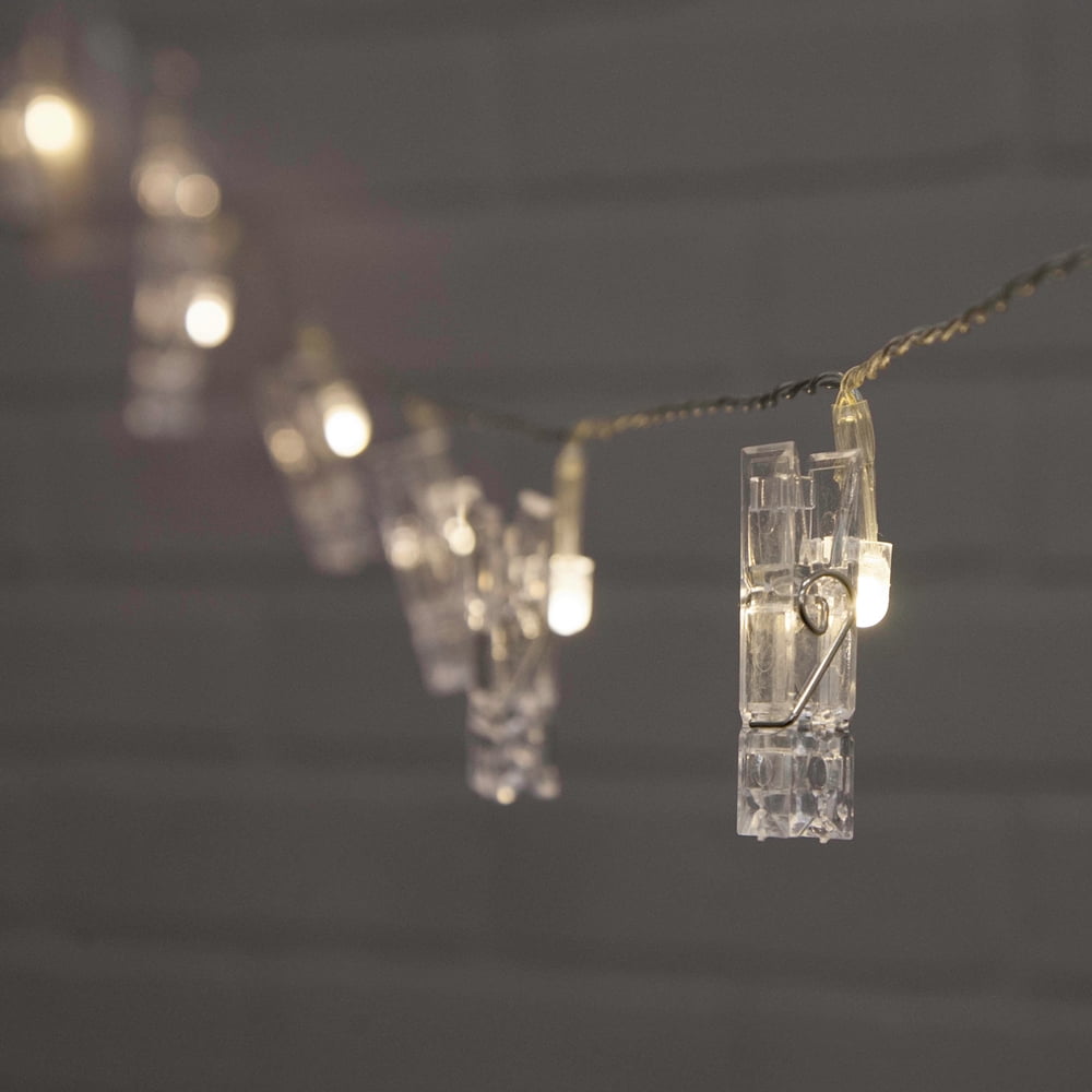 Novelty String Lights Photo Clip LED String Lights Clothespins Battery