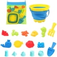 thumbnail image 1 of YWIYIUD 13/18PCS Reusable Beach Toy Set with Sand Bucket Shovel and Cute Model for Beach Backyard Park Pool and Outdoor Activities Practical Beach Interactive Toys for Parent and Teens, 1 of 8