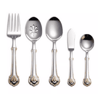 Wallace Napoleon Bee Gold Accent 18/10 Stainless Steel 5pc. Hostess Set