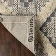 thumbnail image 4 of Superior Evren Hand-Tufted Cotton/Wool Textured Geometric Dove/Gray Farmhouse Area Rug, 6' x 9', 4 of 7
