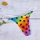 thumbnail image 3 of Gibobby Braguitas Slim Fit Las mujeres imprimen las bragas atractivas los calzoncillos Comfort Low Rise Soft T Back G String Bragas（Azul， 2XL), 3 of 4