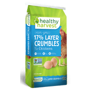 Healthy Harvest Non-GMO Chicken Feed Crumbles for Egg Laying Hens, 40 lb Bag