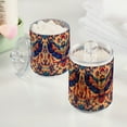 thumbnail image 2 of Yayeee 2 Pack Qtip Holder Bathroom Cotton Swab Canister with Lid Clear Dispenser Set, Colorful Abstract Eagle, 2 of 6
