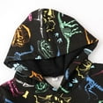 thumbnail image 4 of Toddler Boys Dinosaur Hooded Sweatshirts Casual Pullover Hoodie Fall Winter Long Sleeve Cartoon Tops Casual Clothes Size 7 (Dino-145), 4 of 5