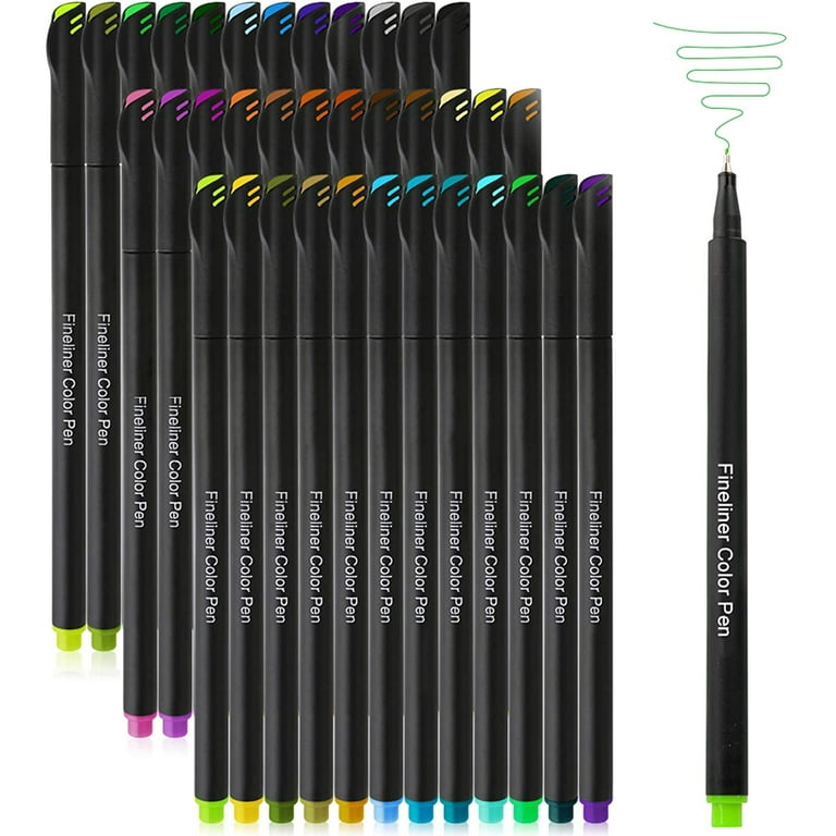 36 Colors Journal Planner Pens, Colored Fine Point Markers Drawing Pens  Porous Fineliner Pen for Writing Note Taking Calendar Agenda Coloring - Art  School Office Supplies 
