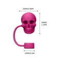 thumbnail image 3 of JGJJUGN Halloween Skull Straw Cap for Stanley Cups, Food Grade Silicone Straw Covers, 10mm Sealed Straw Sleeves for Spill Protection, Dishwasher Safe Reusable Drink Accessories, 3 of 5