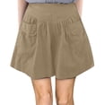thumbnail image 2 of Stretchy Shorts for Women High Waisted Summer New Loose Plus Size Wide Leg Fashion Summer Casual Beach Shorts L-4XL, 2 of 3