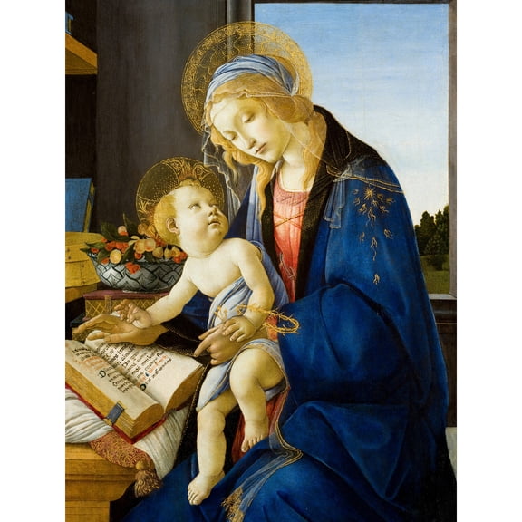 Botticelli The Virgin And Child The Madonna Of The Book Extra Large Art Print Wall Mural Poster Premium XL