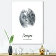 thumbnail image 2 of Designart ' Kiss of Two Lovers In Romantic Moon Shape ' Modern Canvas Wall Art Print, 2 of 4