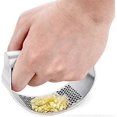 thumbnail image 4 of Garlic Press Rocker - Stainless Steel Garlic Mincer Garlic Crusher, New Innovative Garlic Chopper for Smash Garlic (Imperial Silver), 4 of 5