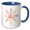 Blue/White, variant on 3drose, a Rainbow Atom, 11oz Two-tone Blue Mug