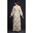 thumbnail image 4 of Bimba Moss Georgette Bulbul Bird Print Womenâ€™s Long Elastic Waist Casual Summer MaxiÂ&nbsp;Dress-Large, 4 of 5