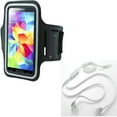 thumbnail image 1 of Sports Running Armband w Hands-free Earphones A6R for Alcatel Dawn - iPhone 6S 6 - Samsung Galaxy Sky, S6, J7 Perx, Edge S5, S10e, J5 J3, Express Prime, Active, Emerge, Avant Amp 2 Alpha A5, 1 of 9