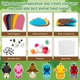 thumbnail image 3 of Laffact Making Bird Hand Puppet Craft Kit For Storytelling Role Play Toy,Owl Felt Sock Puppet,6pcs, 3 of 6