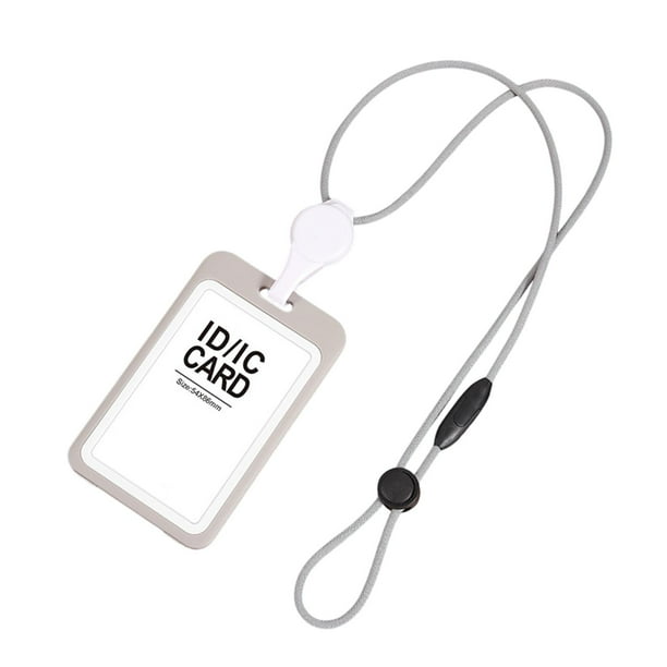 Porta credencial de enfermera, porta credencial de enfermera, tarjeta de identificación con cordón estirable para oficina, Gris