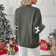 thumbnail image 6 of Cute Sweaters for Women Bowknots Print Christmas Holiday Casual Crewneck Knitted Pullover Tops Loose Jumpers (2XL, Gray), 6 of 7