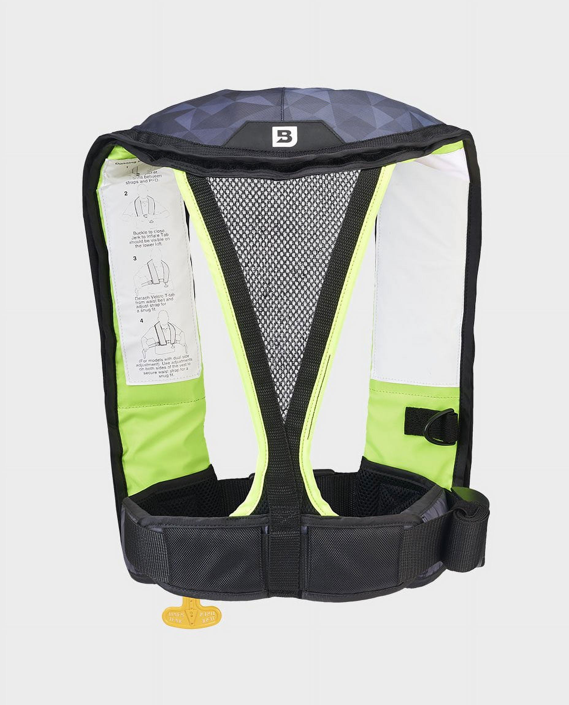 Bluestorm Gear Atmos 40 Inflatable PFD Life Jacket (Hi-Vis Green) | | US Coast Guard Approved Automatic/Manual Life Vest for Adults