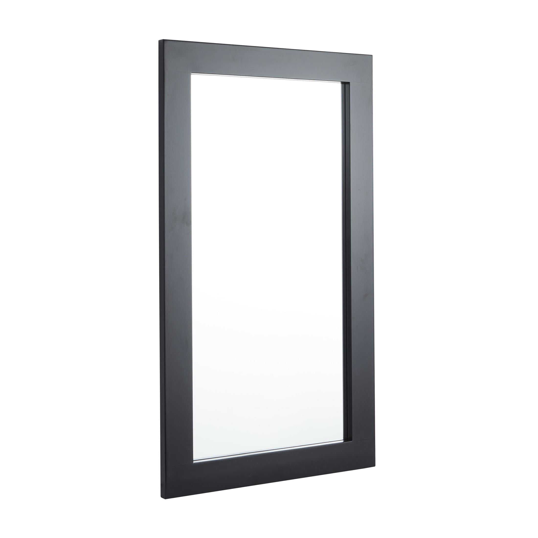 DecMode 24" x 42" Black Wall Mirror