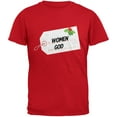 thumbnail image 1 of To Women From God Christmas Tag Red Adult T-Shirt, 1 of 1