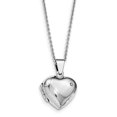 thumbnail image 1 of SS White Ice Diamond Heart Locket Pendant Necklace 18 Inch, 1 of 3