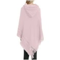 thumbnail image 6 of Summer Clearance Sale! TMOYZQ Hooded Shawls Cape For Women, Crochet Knitted Fringe Hem Pullover Sweater Swimsuit Coverup Beach Cover Ups for Swimwear Bathing Suit Cover Ups, 6 of 7