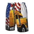 thumbnail image 4 of Logiee American Truck Print Mens Swim Trunks Quick Dry Board Shorts,Breathable Hawaii Beach Shorts Swimwear Bathing Suits-Medium, 4 of 6