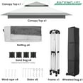 thumbnail image 4 of Pirecart 13x13 ft Patio Pop Up Gazebo Tent Outdoor Instant Canopy for Patio ,Lawn, Party, Backyard, Gray, 4 of 8