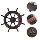 thumbnail image 2 of Barco náutico de madera de estilo mediterráneo, rueda de barco, modelo de timón de madera, timón de madera, barco retro Wh Como se muestra, Como se muestra, 2 of 5