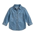 thumbnail image 5 of StSilkitty Kids Denim Shirt Jacket Long Sleeve Collared Button down Shacket with Pocket Fall Lightweight Fashion Coats Size 5-15, 5 of 8