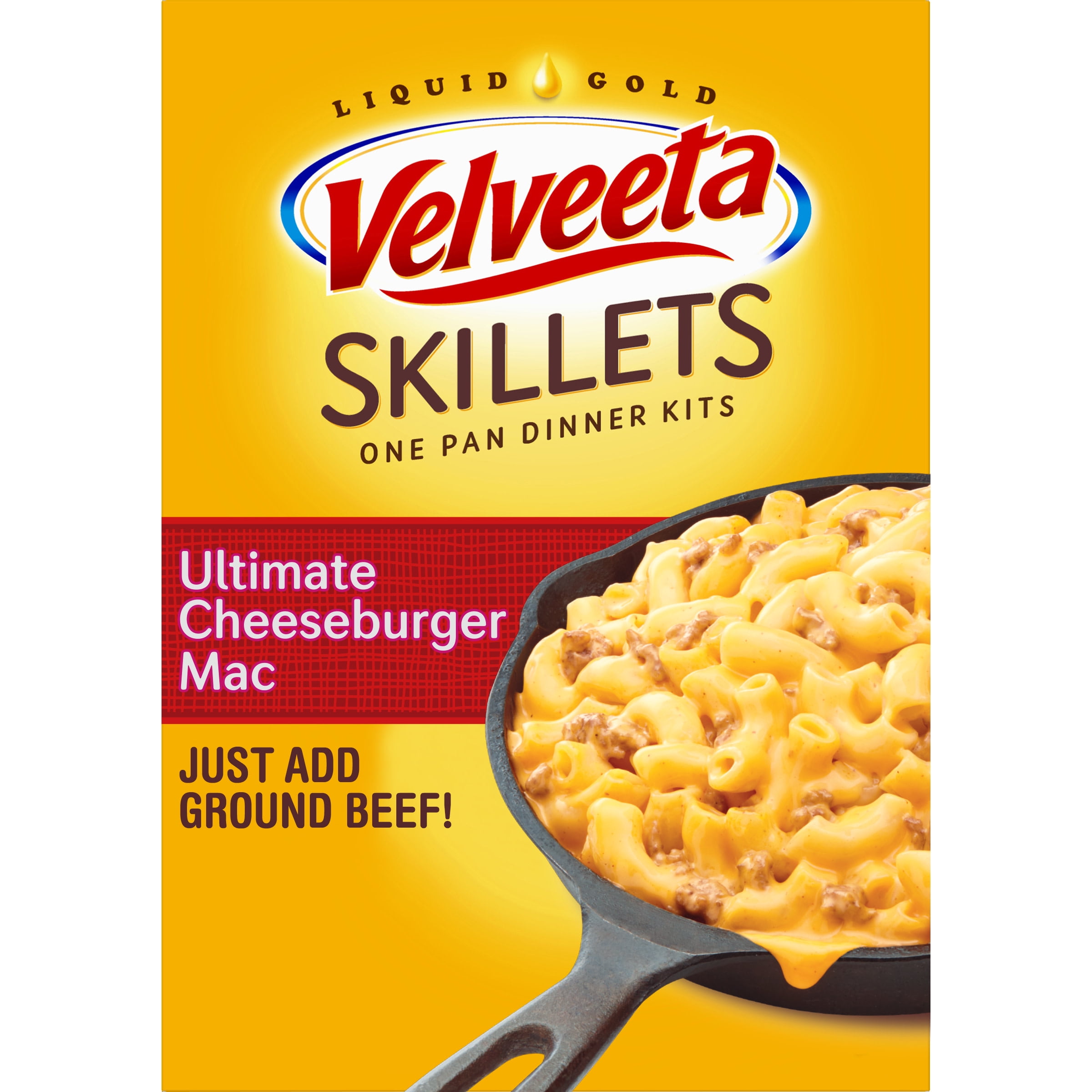 Velveeta Ultimate Cheeseburger Macaroni and Cheese Dinner Kit, 12.8 oz Box