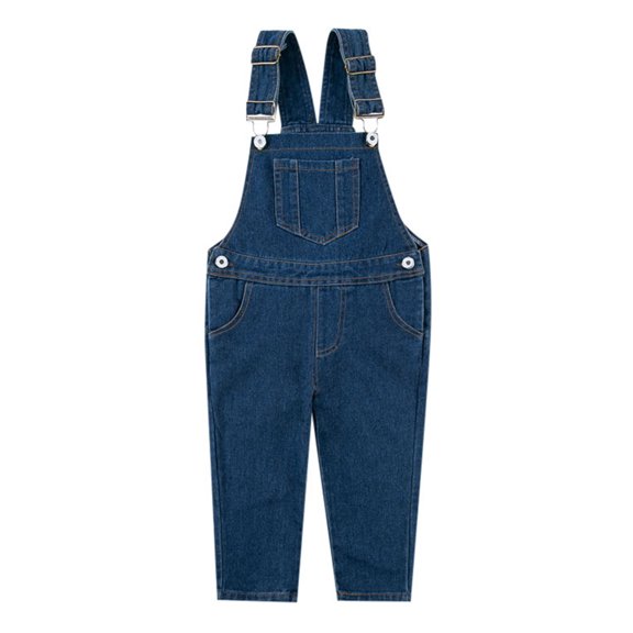 RUTAYY Toddler Boys Girls Denim Shoulder Jumpsuits For Children Trouser Trendy Infants Pants