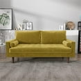 thumbnail image 5 of Kingway Furniture Velvet Genoa Living Room Sofa In Goldenrod, 5 of 8