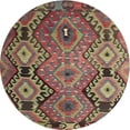 thumbnail image 1 of Ahgly Tapis d'Intérieur Lavable en Machine Rond Traditionnel Amande Foncé Brun, 4 Pieds Rond, 1 of 7