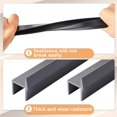 4 Pieces Hanging File Rails PVC Black 24 Inch Drawer Organizing System ...