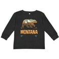 thumbnail image 3 of Inktastic Montana Vacation Bear Silhouette Boys or Girls Long Sleeve Toddler T-Shirt, 3 of 5