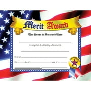 (Price/EA)Hayes School Publishing H-VA607 Certificates Merit Award 30/Pk 8.5 X 11 Ink Jet Laser