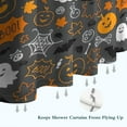 thumbnail image 6 of Gray Halloween Boo Icons Shower Curtain 72"x84" ,Bathroom Decorative Shower Curtains Set with 12 Hooks,Modern Waterproof Washable Shower Curtain, 6 of 6