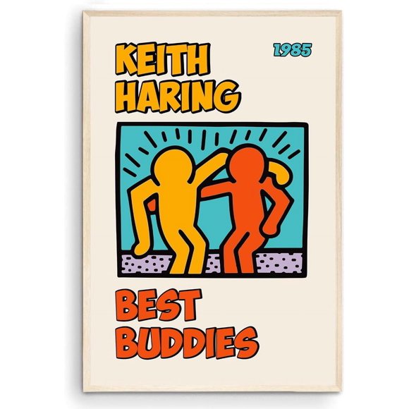 shiyou-Best Buddies 1985 Gallery Wall Bundle, Custom Design, Gift For Friends, Decor Office Contemporary Art, Street Art Poster (Unframed) (9x11)