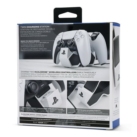 PowerA - Twin Charging Station for DualSense Wireless Controllers - PS5 White