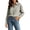 Gray women collared button down shirt a1, variant on Tusihei Women's Collared Long Sleeve Button Down Shirt Work Top with Pocket Casual Solid Blouse Fall Spring Office Tunic Tee, Black L