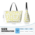 thumbnail image 4 of Xecao Yellow Lemon Leaves for versatile beach bag for women includes zipper pockets and waterproof material, ideal for vacations and adventures., 4 of 7