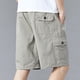 thumbnail image 5 of Ceisia Men's Fashion Casual Workwear Stretchy Gift Waist Multiple Zipper Pockets Solid Half Shorts - All-Season Outdoor Daily P ants, 5 of 7