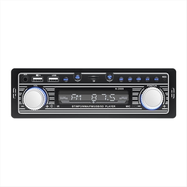 Reproductor MP3 Bluetooth para Coche, Máquina de un Solo Husillo, Radio para Coche, Carga USB Dual, Reproductor TF