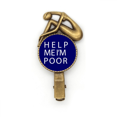 thumbnail image 1 of Ayudarme soy pobre Broche broche broche broche Metal retro, 1 of 3