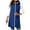 1-Blue, variant on Mid Length Vest for Women Sleeveless Fleece Lined Hooded Jacket Zip Up Lightweight Side Split Long Hoodies,Navy,L