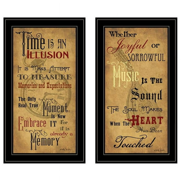 TrendyDecor4U Joyful 2-Piece Vignette By Billy Jacobs Wall Art V621-704G