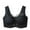 Black, variant on Cotton Sports Bras for Women Seamless Bra Feature V-Neck Full-Figure Bra Style W-170 Hook and Eye Closure Sports Bra Coffee 4XL