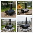 thumbnail image 5 of Outdoor Wood Fired Pizza Oven - Portable 12" Pizza Maker with Thermometer, Gas Hose & Pizza Stone for Backyard or Camping, 5 of 6